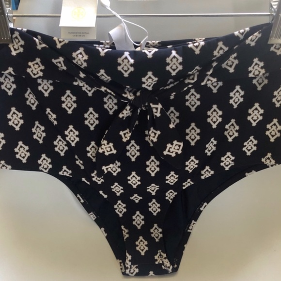 NWT $258 Tory Burch Double Diamond Two-Piece Swim Suit in size Medium! - Picture 4 of 11